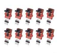 BildeeMait 10pcs Pressure Sensor Module 0-40KPa Water Level Air Detection Analog 3.3V-5V for Industrial Electronics Red PCB 2.5mm Hose