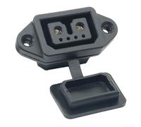 BildeeMait 2+0 2+4 Male Elbow Power Connector for EV for battery Charging - 24V for 6a DC Jack for Car Audio Systems Black Plastic(2 4 Socket wit cover)