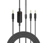 BildeeMait 2.45m Copper Audio Cable for Beyerdynamic MMX300 2nd Gen Headphones Stereo 3.5mm Jack, Resistant Black for Replacement Cable