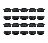 BildeeMait 20 Pack 50mm Circular Air Vents ABS Plastic Mesh Grille Covers Soffit Ventilation Kitchen Bathroom Cabinet Wall Hole White(black)