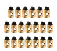 BildeeMait 20 Pack Solderless Brake Cable Nipple Screws for Motorcycle, Metal Throttle Cable Connectors up to 2mm, Secure Screw-on Gas Line Fittings, Black Gold