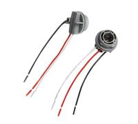BildeeMait 2pcs 1157 Bulb Socket Adapter for Tail Lights - Dual Contact Wiring Harness - Oxygen-free Copper Wire for Truck & Trailer