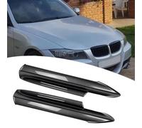 BildeeMait 2Pcs Front Bumper Lip Splitter Flap for 3 Series E90 E91 2005-2008 for M-Tech, Gloss Black for PP Plastic Diffuser Spoiler
