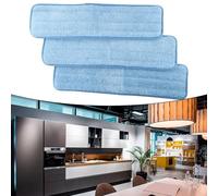 BildeeMait 3 Pack 18 Inch Microfiber Wet Mop Pads for Q411, Reusable Floor Cleaning Cloths with High Water Absorption, Compatible with Commercial Equipment