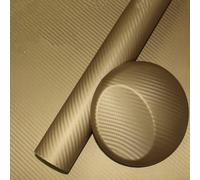 BildeeMait 3D Carbon Fiber Vinyl Wrap Film 50x300cm Matte Finish High Polymer Material for Car Body Color Change and Interior Trim, Multi-Color(gold)