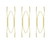 BildeeMait 3pcs for Stainless Steel Plate Hangers with Wall Hooks Decorative Plates and Platters, Installation, Space-Saving Home and Garden Wall Display, Gold(C)