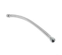 BildeeMait 400mm Stainless Steel Air Compressor Intake Tube with Hex Nut Check Valve, Oil-Free Machine Hose, Silver(16MM)