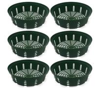 BildeeMait 6-Pack Plastic Flower Bulb Baskets Gardening, 26 x 22 x 6.5 cm Lightweight Planting Baskets, Green