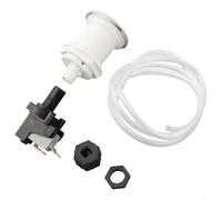 BildeeMait ABS PVC Stainless Steel Air Button On Off Switch with 1m Hose and 16A Air Pressure Control for Spa Bath Pool Garbage Disposal Systems, Silver
