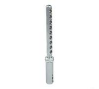 BildeeMait Adjustable Steel Dumbbell Connector Rod with Secure Locking 10 or 15 Hole Weight Plates, for Compact Home Gym Bar Strength Training in Silver, 36cm(10 HolesB)