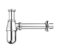 BildeeMait Bathroom Zinc Alloy P-Trap Drain Kit, Proof Waste Valve with Orchid Connector, Rust- Sink Trap DIY Installation