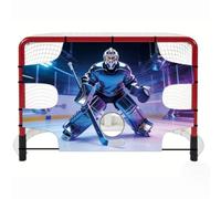 BildeeMait Blue Hockey Goalie Trainer Rebounder 72x48 Inch Thickened Polyester for Accuracy Practice
