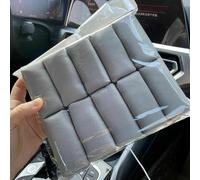 BildeeMait Car Ceramic Coating Applicator Pads, 10 Pack for Soft Suede Microfiber Sponges Wax and Polish, Low Absorption Design Even Finish, 8cm Square, Blue and Gray(Gray)
