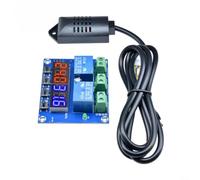 BildeeMait Digital Temperature Humidity Controller XH-M452 Dual Relay Output 12V DC -20°C to 60°C Range 0.1°C/0.1% RH Accuracy Compact Blue Module for HVAC Incubator