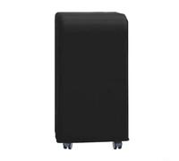 BildeeMait Elastic Portable AC Unit Cover Soft Milk Silk Dust Bag with Adjustable Strap and Remote Holder Machine Washable Protection 15.7x18x30 Inch Black