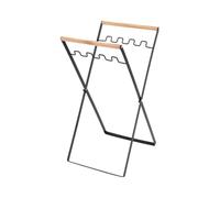 BildeeMait for Heavy Duty Folding Trash Bag Holder for Leaf Bags, Stable Storage Stand for Garden and Home(Black)