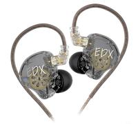 BildeeMait for KZ EDX Lite In-Ear Monitors featuring for Dynamic Driver and 2-Pin Detachable OFC Cable, Ergonomic Design HiFi Music, Clear(Gray without Mic)