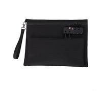 BildeeMait for Large Fireproof Document Bag with Lock, 14.3x10.2 Inch Heat Resistant Cash Pouch Files, Passports and Electronics, Black Security Case