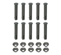BildeeMait for Pro Steel Pool for Replacement Pin and Gasket Set P61796, 60mm Long Plastic Fasteners for Round Frame Pools ?427/457cm, Easy Install Repair Kit, 6 Sets Grey(10sets)