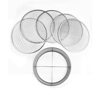 BildeeMait for Stainless Steel Garden Soil Sieve with 5 Interchangeable Mesh Inserts, 30cm for Round Compost Sifter for Potting, Bonsai and Vegetable Gardening