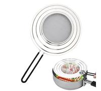 BildeeMait for Stainless Steel Splatter Screen Frying Pans, 30 cm with Foldable Silicone Handle, for 20 24 28 cm Pans