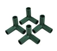 BildeeMait Green Adapter Greenhouse Poles, Plastic Structure Connectors 16-17mm Pipes, Garden Tent Shelf Repair Parts, 4pcs