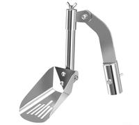BildeeMait Gutter Cleaning Shovel Silver Metal Eaves Shovel Efficient Leaf Removal Lightweight Ergonomic Handle Non Slip Grip Protective Edge Household Roof Drain Tool 43x25x8cm