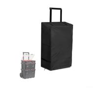 BildeeMait Heavy Duty Waterproof Rolling Toolbox Cover in Black Oxford Cloth, Dustproof and Stackable Protection with Wheels, Fits Multiple Sizes for Garden and Workshop Use(600D)