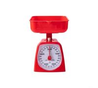 BildeeMait Kitchen Mechanical for Scale with Weighing Pan, Precise Spring Balance for Baking and Education Use, Available in 1kg 2kg 3kg 5kg Options(Red)