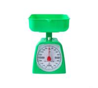 BildeeMait Kitchen Mechanical for Scale with Weighing Pan, Precise Spring Balance for Baking and Education Use, Available in 1kg 2kg 3kg 5kg Options(green)