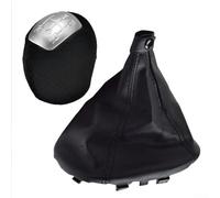 BildeeMait Leather Gear Shift Knob Gaiter Boot for IVECO DAILY V and VI Models 2008-2017, Black ABS Material Interior Car Accessory Replacement Part(5 speed)
