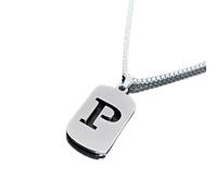 BildeeMait Letter Necklace for sterling Silver Plated Titanium Steel Pendant for Women - Adjustable Dainty Chain 41-50cm(Letter of H)