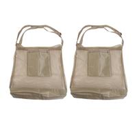 BildeeMait Mesh Mushroom Foraging Bag with Pouch, 43x26cm Harvesting Bag Outdoor Gathering Fruits Vegetables Herbs, Adjustable Strap, 2-Pack