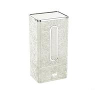 BildeeMait Modern Water Ripple Tissue Box Cover, Wall-Mounted Upside-Down Dispenser for Face Cloths, PET+ABS Storage Organizer for Bathroom, Toilet or Kitchen, Silver(Upgrade drawer)