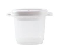 BildeeMait Multifunction Microwave Rice Cooker Steamer Pot Vegetables, Soups Pasta for PP, 16x11x9 cm, White