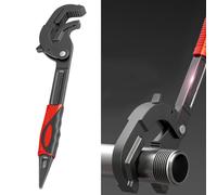 BildeeMait Multifunction Self-Adjusting Pipe Wrench, Chrome-Vanadium Steel, 26 cm (10.2 in), 15 C30 mm Jaw, Plumbing & for RV Use