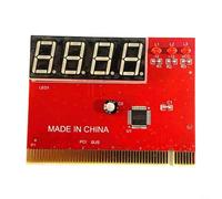BildeeMait PCI Motherboard Diagnostic Post Card with 4-Digit LED Display PC Analyzer Tester for Main Board Fault Code Detection Red