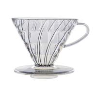 BildeeMait Plastic Coffee Dripper Pour Over, Cone Shape for V-60 Drip Funnel, 1C2 Cup Brewing Filter Cup