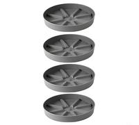 BildeeMait Plastic Plant Pot Saucers 4 Pack for Round Drip Trays Flower Pots Indoor Outdoor Thick Design Water Retention Tray Multi-Color Available(Gray22.7cm)