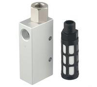 BildeeMait Pneumatic Vacuum Ejector CV-20HS with Silencer - High Flow Air Exhaust for Robotics & Automation - Aluminium Alloy Body