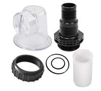 BildeeMait Pool Pump for Pre-Filter Lid Assembly SPS25 SPS50 SPS75 SPS100, Clear ABS Cover with Basket O-Rings and Screw Fitting Accessories