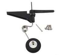 BildeeMait RC Plane Jet Replacement Tail Wheel Assembly 55mm Gear Length Sponge Wheel for 60-120 Size RC Fixed Wing Planes