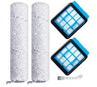 BildeeMait Replacement Roller Brush for Bissell for CROSSWAVE and for OMNIFORCE 3912N 4046 | Includes 2 Brushes, 2 Filters & Cleaning Tool