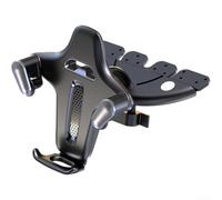 BildeeMait Rotatable Stand Car Phone Holder CD Player Slot Fit Strong Clamping Force Bumpy Road Stability(Silver)