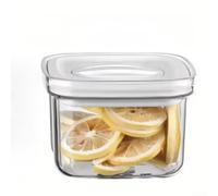 BildeeMait Rotating Airtight Food Storage Jar with Twist Top Lid, Clear PET Container Snacks, Nuts, Cereal and Dry Goods, Leak-Proof Organizer(600ml White)