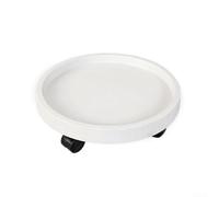 BildeeMait Rotating Plant Dolly 400mm 3-Wheel Design For Pots(White)