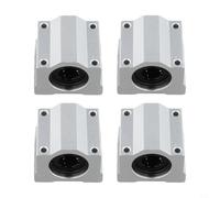 BildeeMait SCS16UU Linear Motion Ball Bearing Slide Block 16mm 4 Pack for CNC Printer Aluminum Alloy Smooth Sliding M5 Mounting
