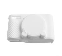 BildeeMait Silicone Camera Case with Removable Lens Cap for Canon PowerShot SX740 SX730, Protective Waterproof Cover(White)