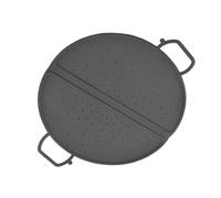 BildeeMait Silicone Guard Pans, Foldable Heat Resistant Splatter Screen with Handle, Dishwasher Safe Kitchen Utensil, 30cm, Black