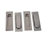BildeeMait Silver Brushed Nickel Flush Pulls 120mm Rust Resistant(4pcs) | 4.75 inch length, 120mm wide grip, comfortable hold, for ideal for cabinet fronts, smooth sliding access